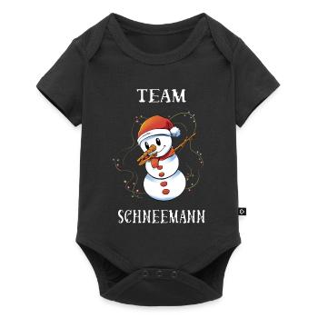 Team Snowman - Baby Premium short-sleeve bodysuit - black - Front