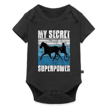 Ma course secrète de superpuissance Trabreiter Sulky - Body à manches courtes Premium Bébé - noir - Devant