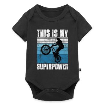BMX is my superpower bike bike - Baby Premium short-sleeve bodysuit - black - Front