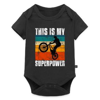 BMX is my Superpower Bike Bike - Baby Premium short-sleeve bodysuit - black - Front