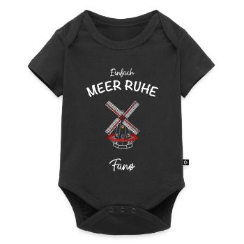 Denmark, Fanø Island, Sonderho Molle Mill - Baby Premium short-sleeve bodysuit - black - Front