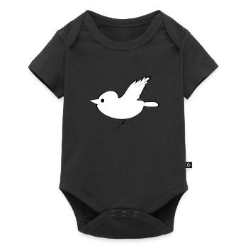 cartoon bird animal flying - Baby Premium short-sleeve bodysuit - black - Front