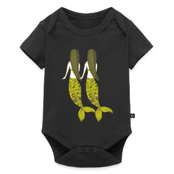 meerjungfrau 2er pack - Baby Premium Kurzarmbody - Schwarz - Vorne