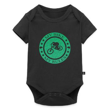 Biken My Bike My Rules - Baby Premium Kurzarmbody - Schwarz - Vorne