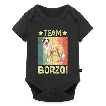 Dog Borzoi - Baby Premium short-sleeve bodysuit - black - Front