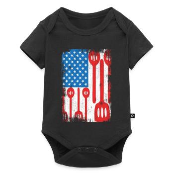 U.S. Patriotic Chef - Baby Premium short-sleeve bodysuit - black - Front