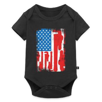 Installateur Drapeau des États-Unis - Body à manches courtes Premium Bébé - noir - Devant