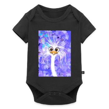 Fabelhafter flauschiger Strauß - Baby Premium Kurzarmbody - Schwarz - Vorne