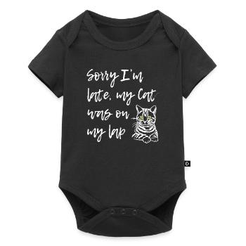 Sorry Cat Was On Lap - Baby Premium short-sleeve bodysuit - black - Front