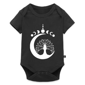 White Lunar Tree - Baby Premium short-sleeve bodysuit - black - Front