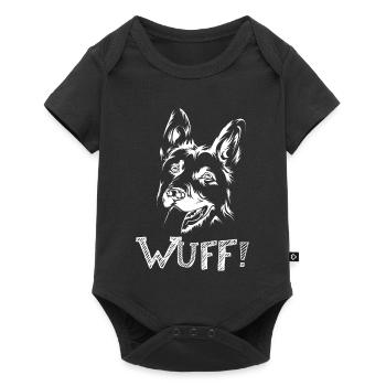 German Shepherd Woof Icon Funny Dogs Icon Graphic - Baby Premium short-sleeve bodysuit - black - Front