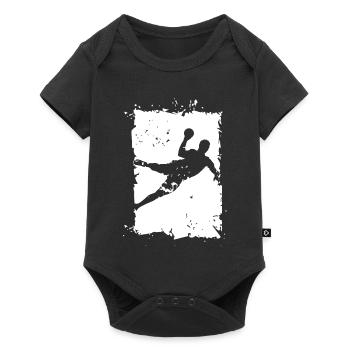 Illustration de destruction d’explosion de lancer de handball - Body à manches courtes Premium Bébé - noir - Devant