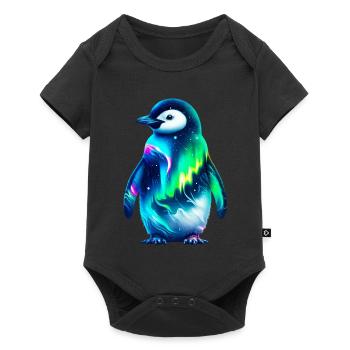 Manchot aurore boréale - Body à manches courtes Premium Bébé - noir - Devant