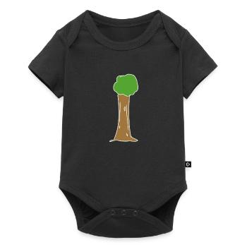 tree, icon, nature, green, plant - Baby Premium short-sleeve bodysuit - black - Front