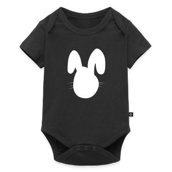 Hase Tier Symbol Tiere - Baby Premium Kurzarmbody - Schwarz - Vorne