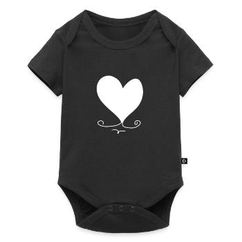 Love Heart Icon - Baby Premium short-sleeve bodysuit - black - Front
