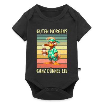 Ente Morgenmuffel - Baby Premium Kurzarmbody - Schwarz - Vorne