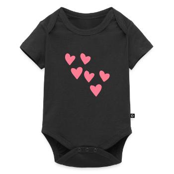 Pink Heart Hearts Symbol Love Shapes - Baby Premium short-sleeve bodysuit - black - Front