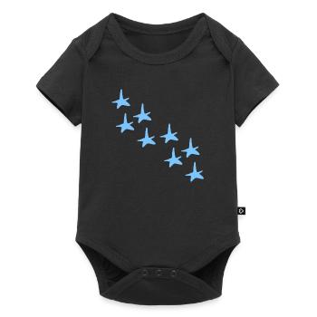 Étoiles Étoiles Bleu Motif Symbole Formes - Body à manches courtes Premium Bébé - noir - Devant