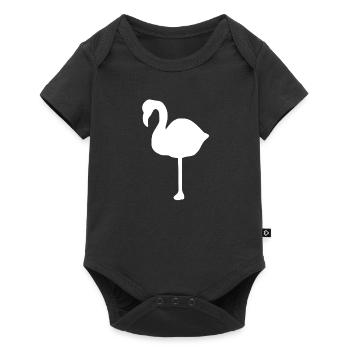 Flamingo Symbol Animal - Baby Premium short-sleeve bodysuit - black - Front