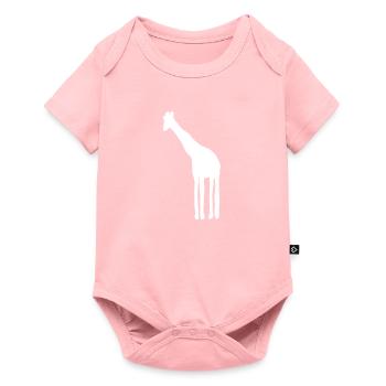 Djur Symbol Giraff - Baby Premium kortärmad bodysuit - rosa - Fram