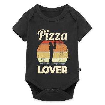 Pizza Eater - Baby Premium short-sleeve bodysuit - black - Front