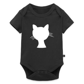 Cat Animal Icon Head Pet Animals - Baby Premium short-sleeve bodysuit - black - Front