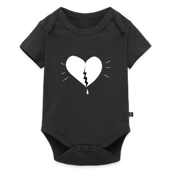 heart broken pain pain - Baby Premium short-sleeve bodysuit - black - Front