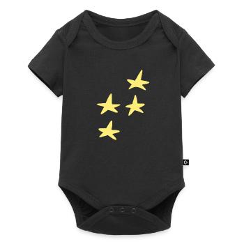 Four Yellow Star Star Symbol Shape - Baby Premium short-sleeve bodysuit - black - Front