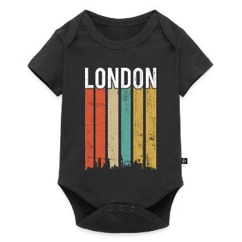 London Skyline Stripes - Baby Premium short-sleeve bodysuit - black - Front
