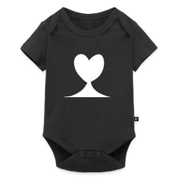 Forme du symbole d’amour en forme de cœur - Body à manches courtes Premium Bébé - noir - Devant