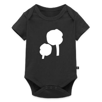 Two Roses Flower Flower Shape - Baby Premium short-sleeve bodysuit - black - Front