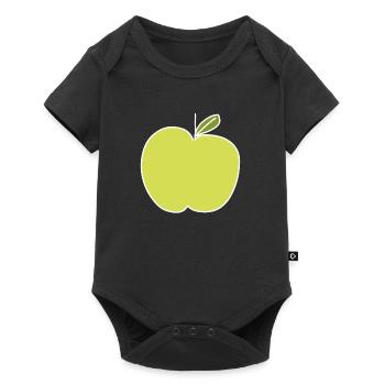 Apple Food Symbol Shape Green - Baby Premium short-sleeve bodysuit - black - Front