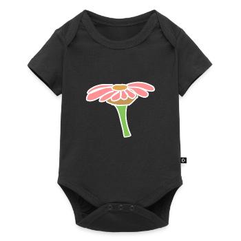 Page d’icône de fleur plante rose - Body à manches courtes Premium Bébé - noir - Devant