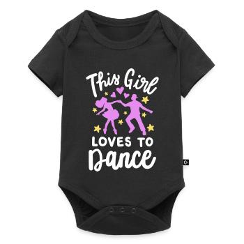 Tanzen Tanzpaar - Baby Premium Kurzarmbody - Schwarz - Vorne