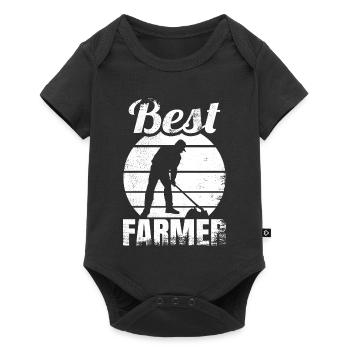 Bester Landwirt - Baby Premium Kurzarmbody - Schwarz - Vorne