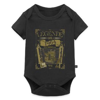 1964 Birthday - Legend since - Baby Premium short-sleeve bodysuit - black - Front
