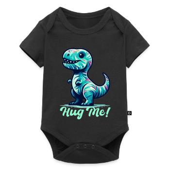 T-Rex Hug Me Hug Gift - Baby Premium short-sleeve bodysuit - black - Front