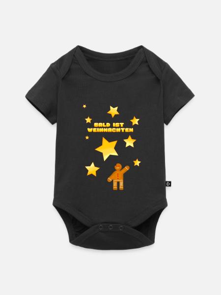 Weihnachten ist bald - Baby Premium Kurzarmbody - Schwarz