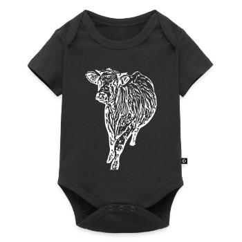 Cow White White Cow Cows Silhouettes Gift - Baby Premium short-sleeve bodysuit - black - Front