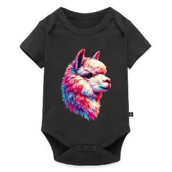 Alpaca - Baby Premium short-sleeve bodysuit - black - Front