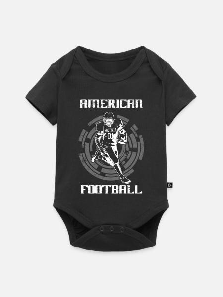 Football Design - Baby Premium Kurzarmbody - Schwarz