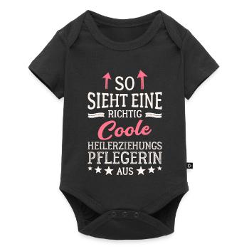 So sieht eine coole Heilerziehungspflegerin aus - Baby Premium Kurzarmbody - Schwarz - Vorne