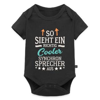 So sieht ein richtig cooler Synchronsprecher aus - Baby Premium Kurzarmbody - Schwarz - Vorne