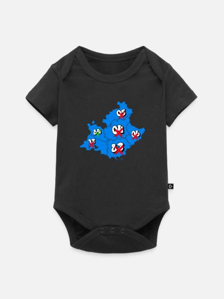 PACA-Region - Baby Premium Kurzarmbody - Schwarz