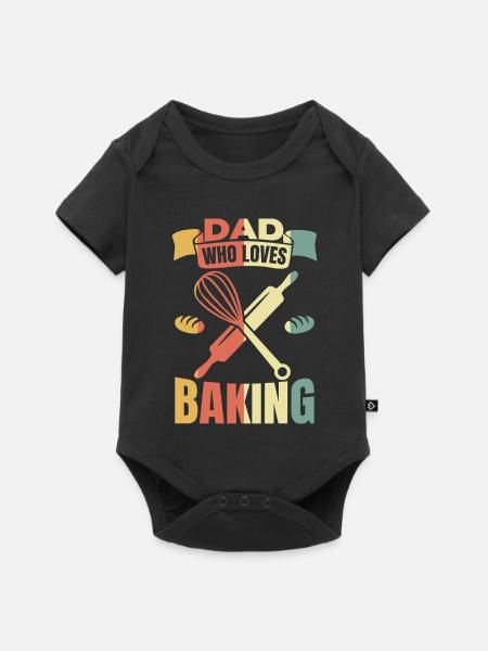 Bäcker Vater - Baby Premium Kurzarmbody - Schwarz