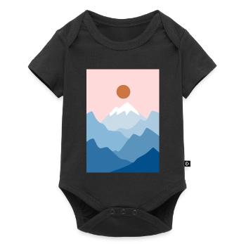 Berglandschaft 2 - Baby Premium Kurzarmbody - Schwarz - Vorne