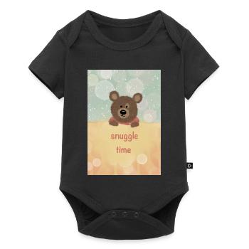 Snuggle Time - Baby Premium Kurzarmbody - Schwarz - Vorne