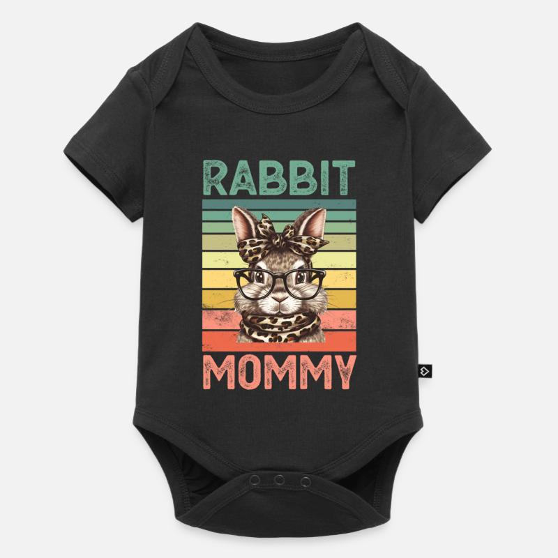 Lapin Lapin - Body à manches courtes Premium Bébé - noir