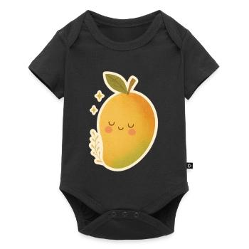 Boho Mango – Kinderkleidung & Geschenkidee - Baby Premium Kurzarmbody - Schwarz - Vorne
